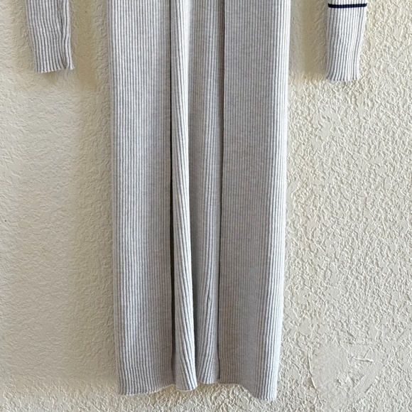 Maison Margiela Dress Sweater Ribbed Knit Wool Open Back Long Luxury Gray L - Picture 9 of 16